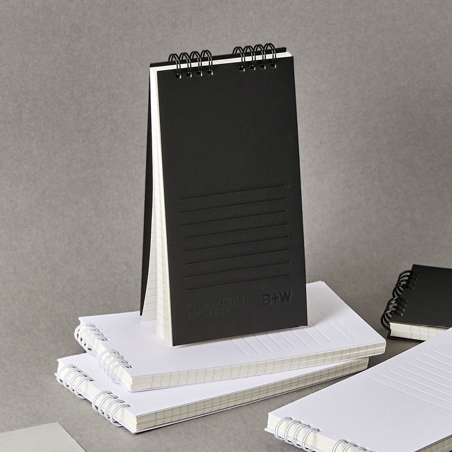 Ardium B+W Wirebound Long Lined Notepad - Fallindesign