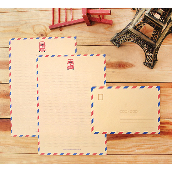 2Young London letter paper and envelope set fallindesign