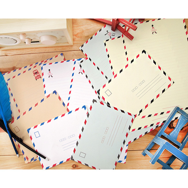 2Young London letter paper and envelope set fallindesign