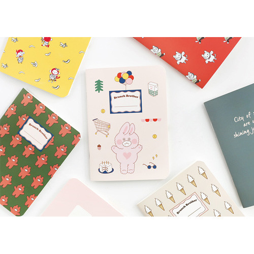 SOSOMOONGOO Octopus bbobby illustration small plain notebook