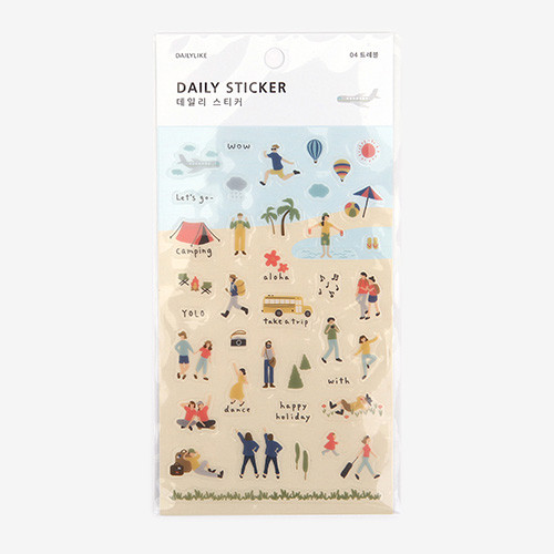 Dailylike Daily transparent sticker - Travel - Fallindesign.com