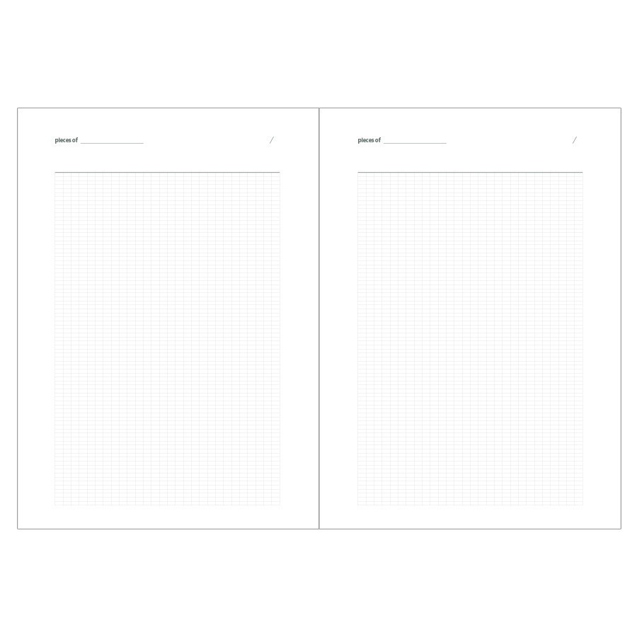 Livework Life and pieces large grid notebook - Fallindesign