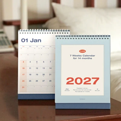 2027 Flow Standing Flip Desk Calendar