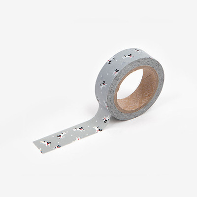 Dailylike Park Happy Dog washi tape with dog face illustrations