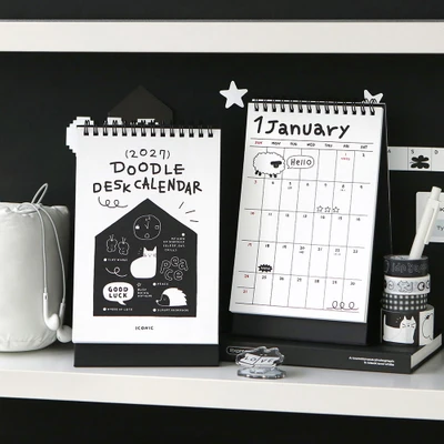 2027 Doodle Desk Calendar