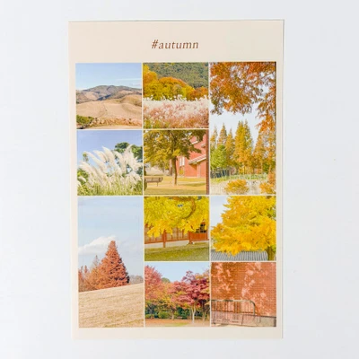 Mingkit Autumn Squared Paper Sticker