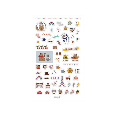 Monopoly Toffenut Friends Decorative Sticker Sheet: Favorite Edition