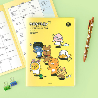 Kakao Friends A5 Undated Monthly Planner
