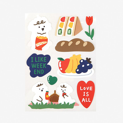 Dailylike Picnic poodle removable paper deco sticker