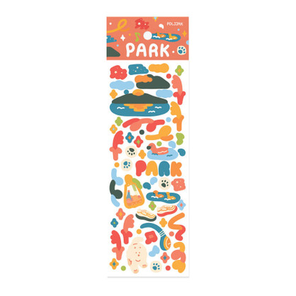 Appree Park Scene Glitter Removable Sticker