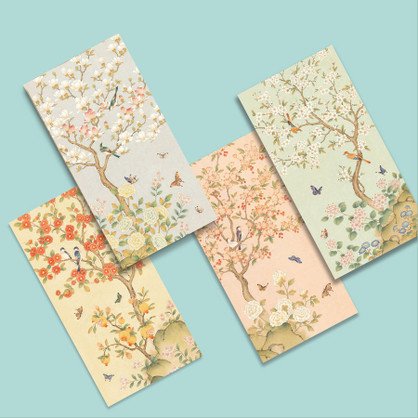 OCHAE Minhwa 4 Envelopes 4 Notes and 4 Stickers Set