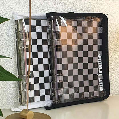 Second Mansion Checker Board Daily Zipper Pencil Case Pouch