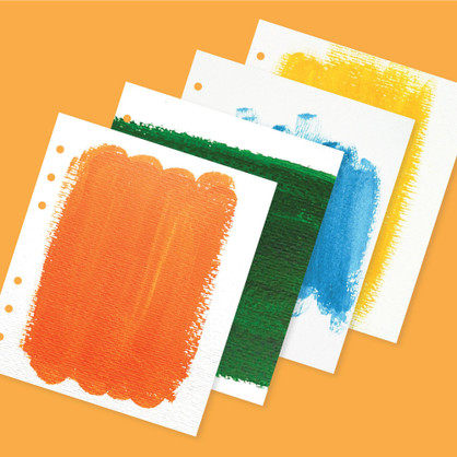 Jam studio Acrylic Painting 6-ring Wide A6 Paper Refills Set