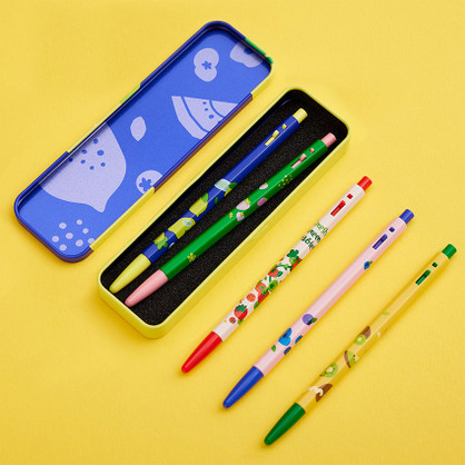 153 Fresh Color Ballpoint Pen Set 0.5mm with Tin Case