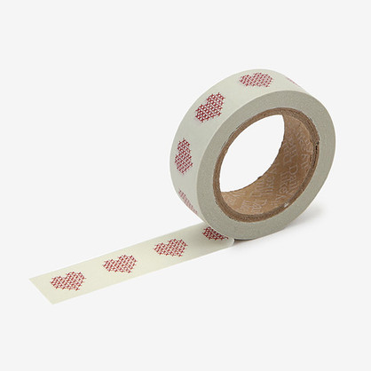 Dailylike Heart cross stitch single roll paper masking tape