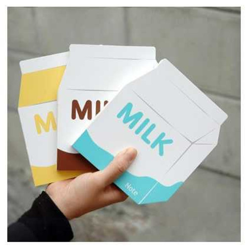 WM Milk packaging shape memo pad, note pad