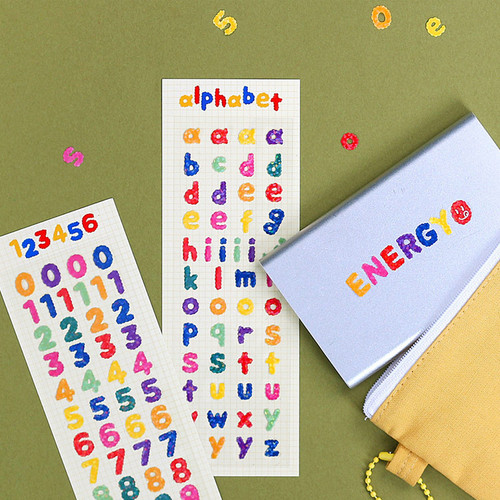 Wanna This Twinkle Alphabet and Number craft deco sticker