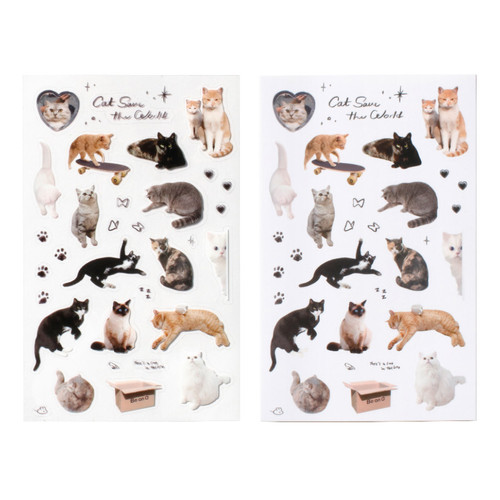 After The Rain Object Cat Save The World Sticker Set