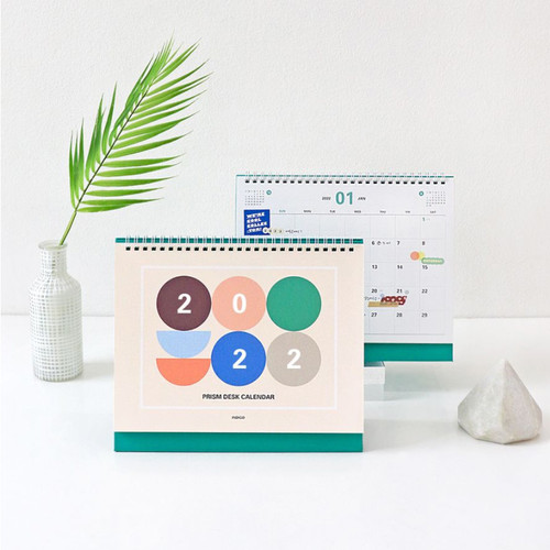 Indigo 2022 Prism monthly desk standing calendar