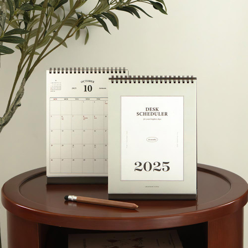 Iconic 2025 Standing Flip Monthly Desk Calendar