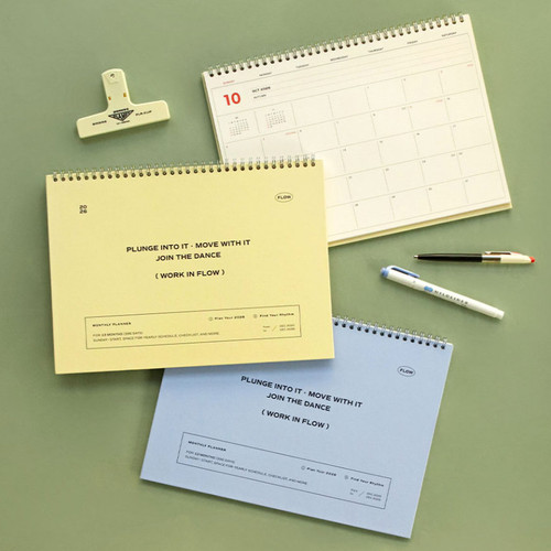 Iconic 2026 Flow A4 Dated Monthly Desk Planner