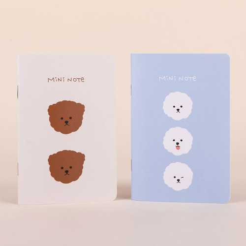 Dailylike Bichon & Poodle Mini Blank Notebook Set