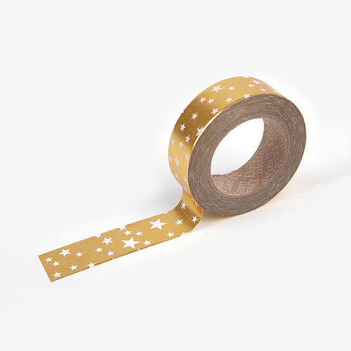 Starry Gold Single Washi Masking Tape Starry Gold Single Washi Masking Tape