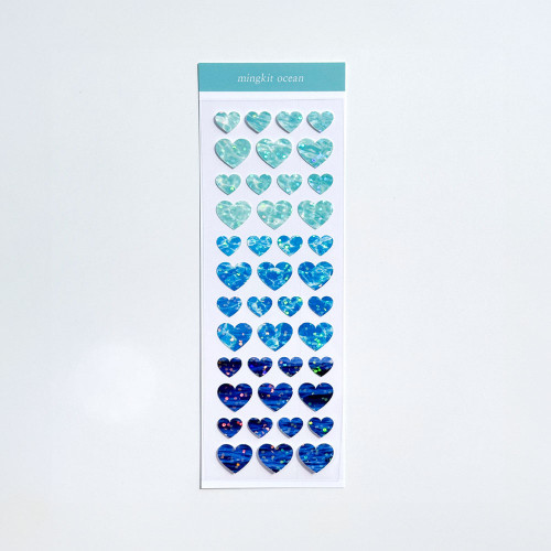 Mingkit Heart Ocean Glitter Removable Sticker Mingkit Heart Ocean Glitter Removable Sticker