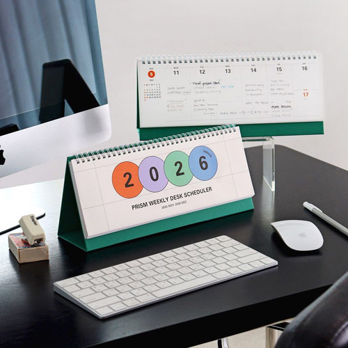 Indigo 2026 Prism Horizontal Dated Weekly Desk Planner Indigo 2026 Prism Horizontal Dated Weekly Desk Planner