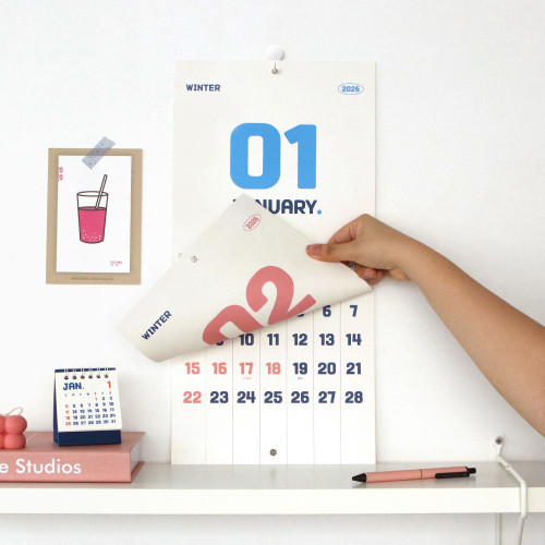 Colorful Calendar - Iconic 2026 Square Monthly Wall Calendar