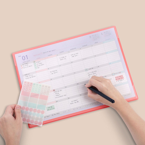 PLEPLE Desk Mat With 2026 Dated Monthly Desk Scheduler