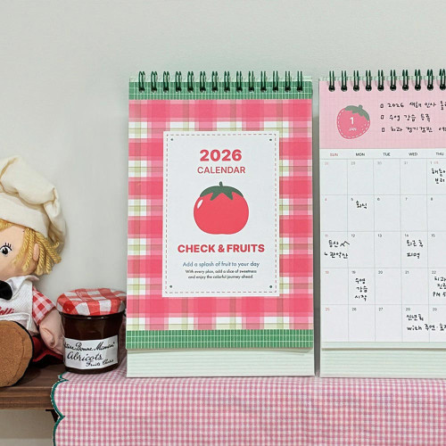 7321 Design 2026 Check & Fruits Desk Calendar 7321 Design 2026 Check & Fruits Desk Calendar