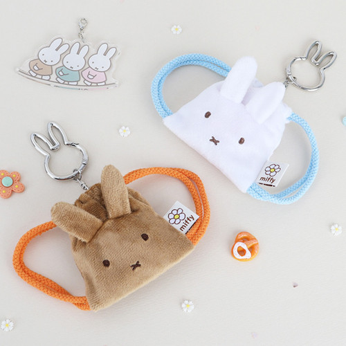 Miffy Plush AirPods Drawstring Pouch with Bunny Carabiner
