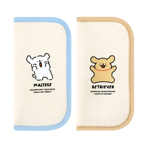 Maltese Puppy Canvas Large Pencil Case