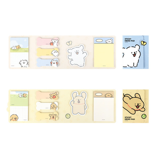 Maltese Puppy 4-Tier Sticky Note Set