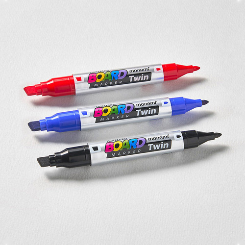 3 colors - Monami Dual Tip Dry Erase Marker