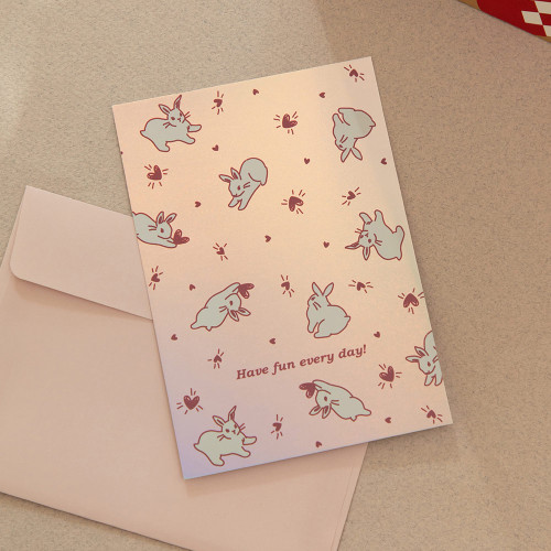 Cute Design - Dailylike Shimmering Hologram Card And Envelope Set