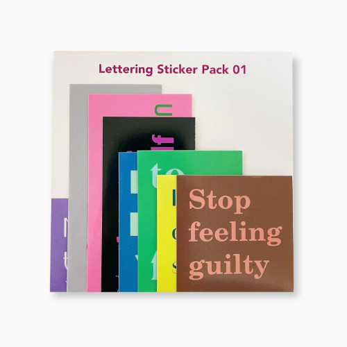 Package - sand cake Lettering Transparent Sticker Pack 01