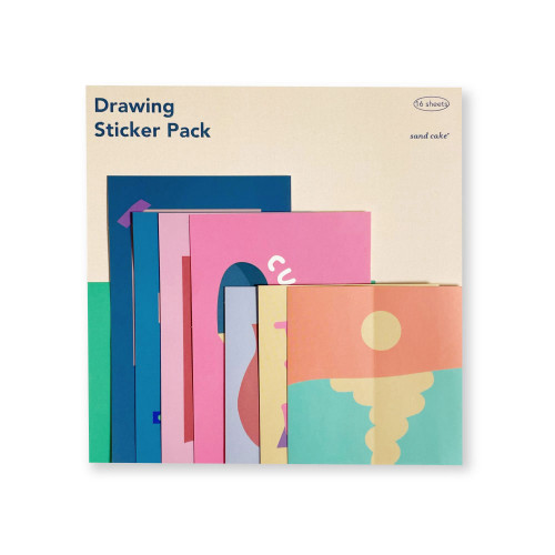 Package - sand cake Drawing Paper Sticker Pack