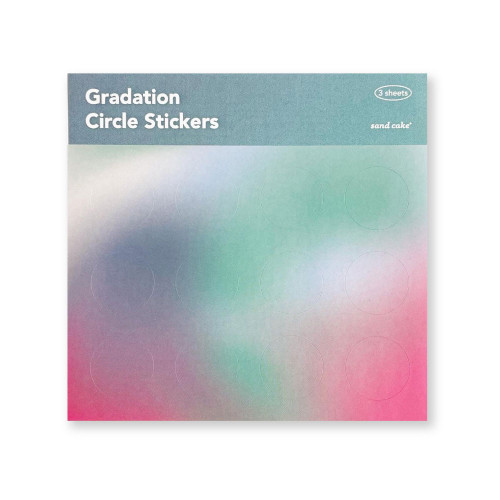 sand cake Gradation Circle Paper Sticker Pack