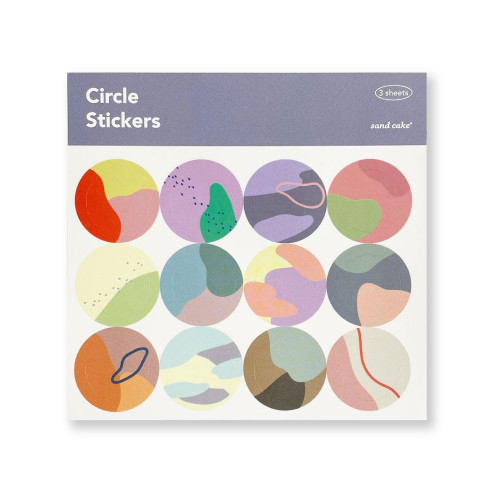 Circle Stickers - sand cake Pattern Circle Paper Sticker Pack