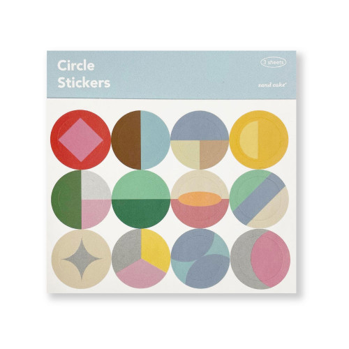 sand cake Marble Circle Paper Sticker Pack