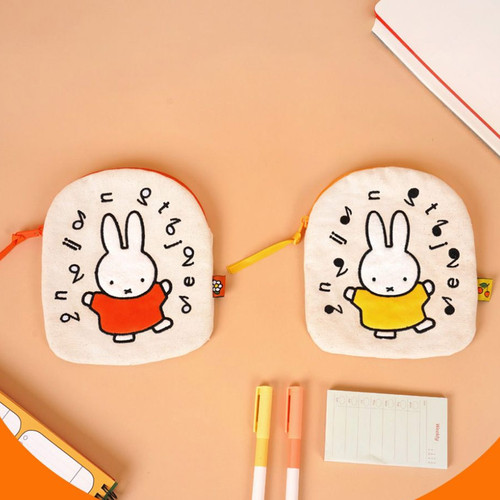 Miffy Embroidered Canvas Zipper Pouch