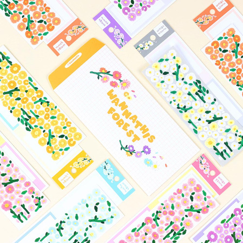Wanna This Forest's Daisy Paper Sticker Set