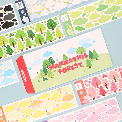 Wanna This Forest Cloud & Seasonal Tree Journaling Sticker Pack