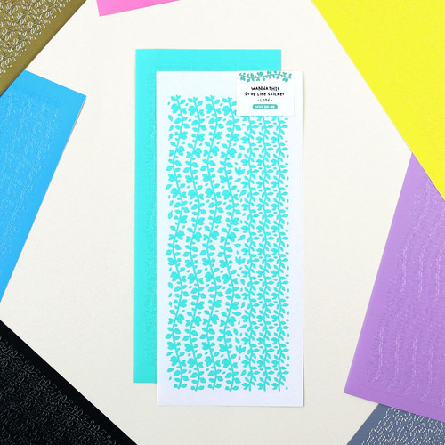 Wanna This Drop Line Leaf Sticker Set