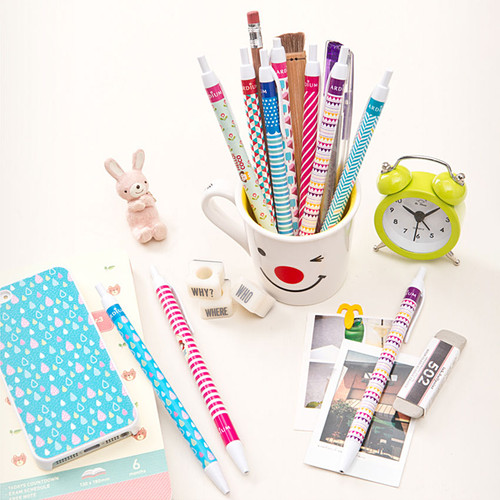Ardium Colorful pattern black ballpoint pen 0.38mm