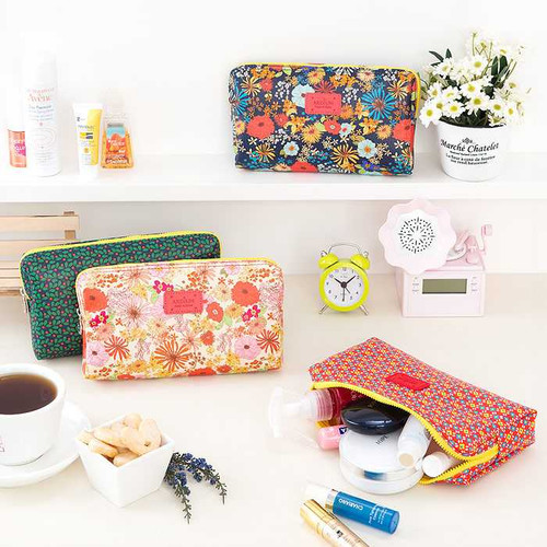 Ardium Flower pattern Ten Ten large zipper pouch