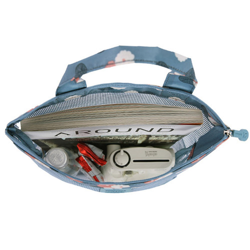 Inside of Coated mesh handy tote bag pouch