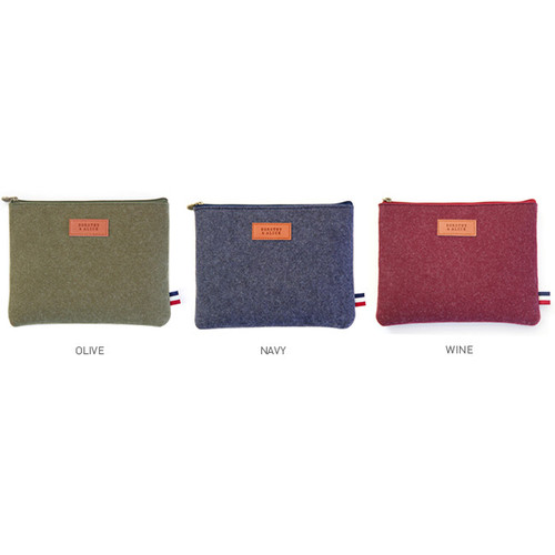 Colors of Dorothy and alice felt zipper pouch M